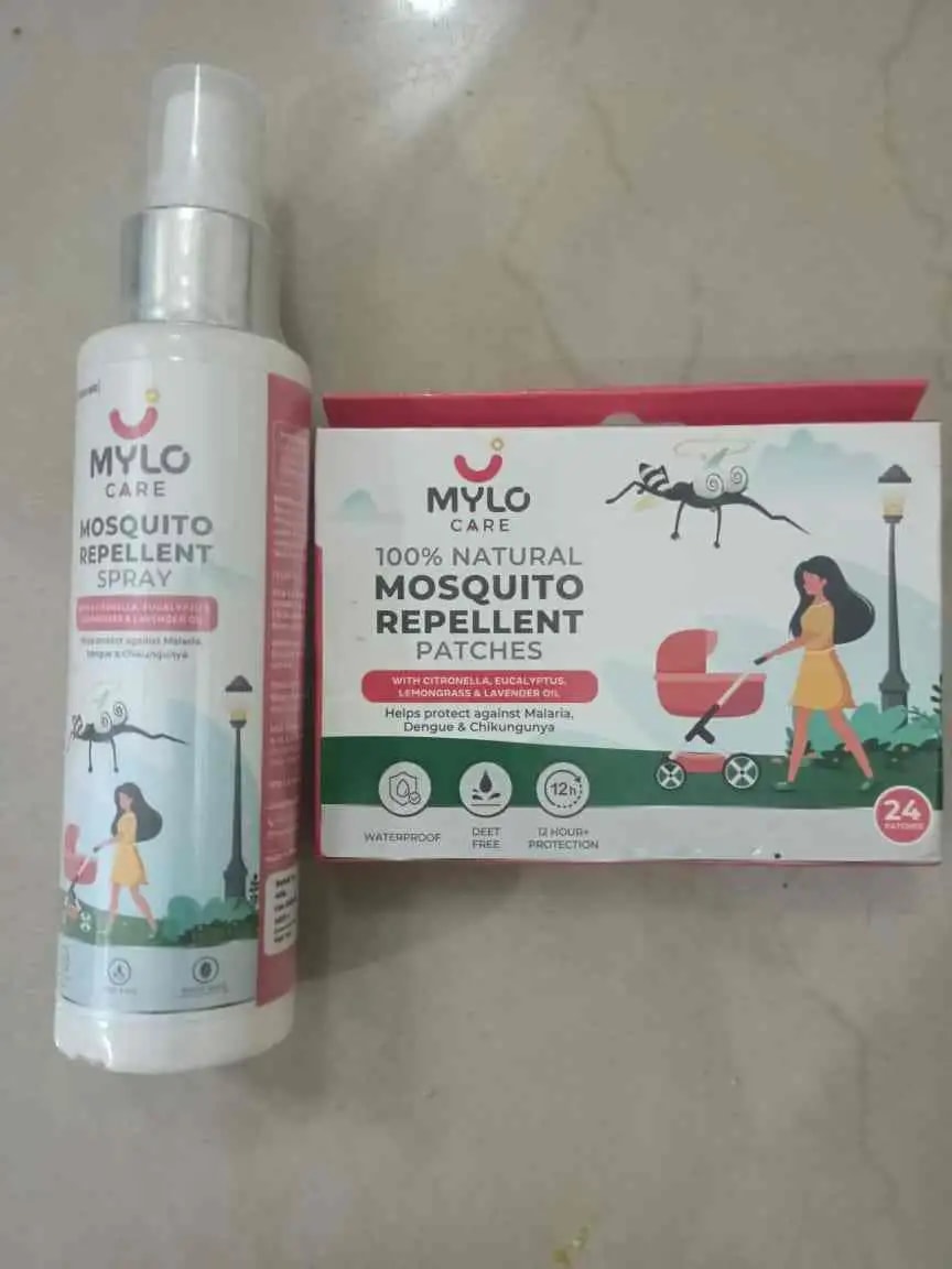 Baby Mosquito Spray (100 ml) & Mosquito Patches for Kids (24 Patches) | 100% Natural Ingredients | Protect Against Dengue, Malaria, Chikungunya | 12 Hour Protection