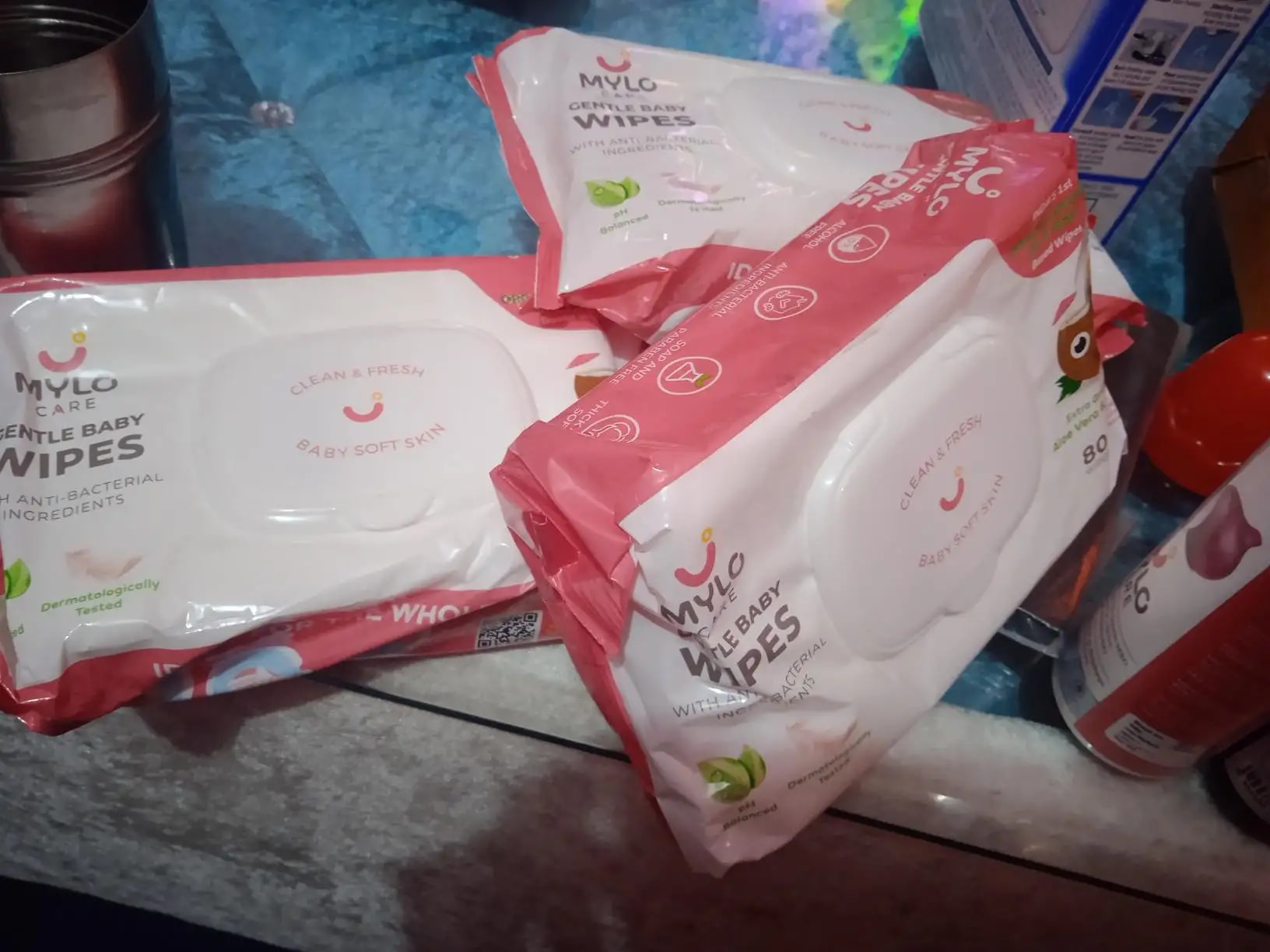 Gentle Baby Wipes With Lid - Organic Coconut Oil, Neem, Aloe Vera and Vitamin E | 98% Pure Water | Dermatologically Tested (Pack of 3) - 72 Wipes Per Pack