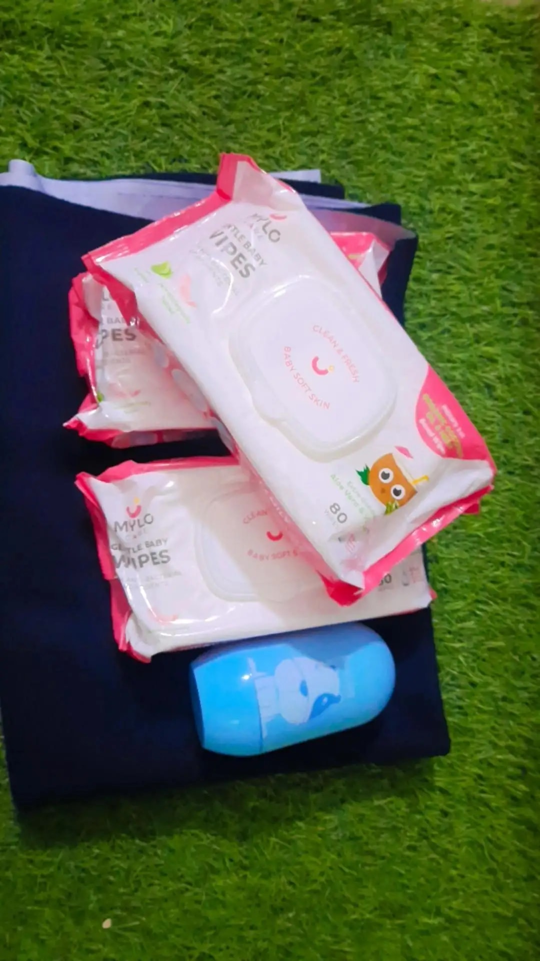 Gentle Baby Wipes With Lid - Organic Coconut Oil, Neem, Aloe Vera and Vitamin E | 98% Pure Water | Dermatologically Tested (Pack of 3) - 72 Wipes Per Pack