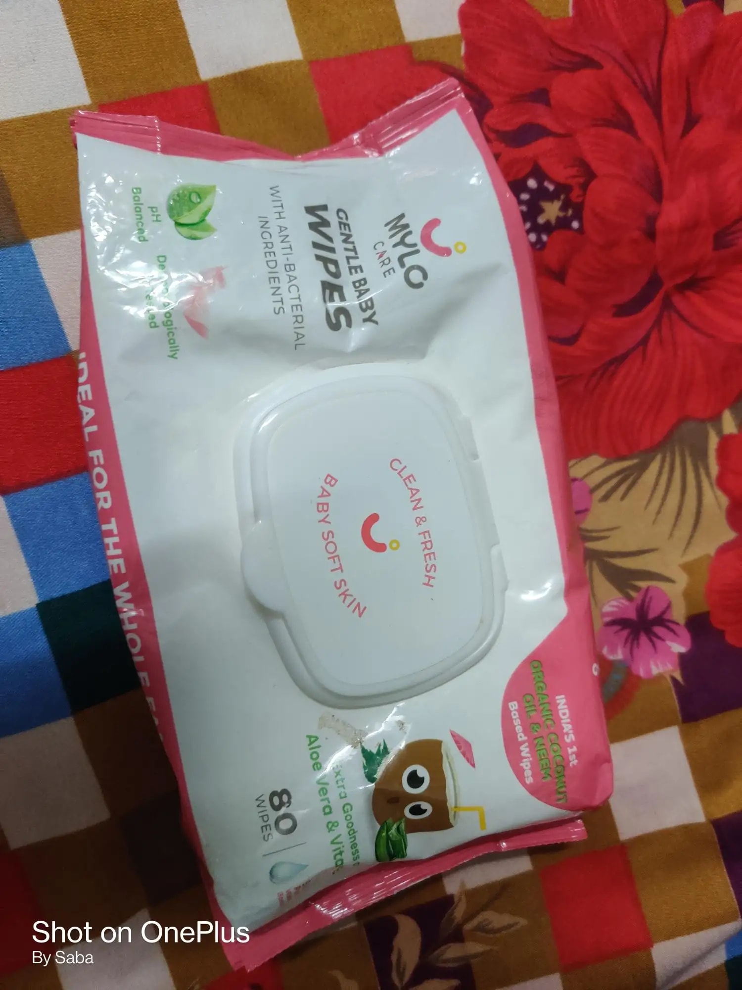 Gentle Baby Wipes With Lid - Organic Coconut Oil, Neem, Aloe Vera and Vitamin E | 98% Pure Water | Dermatologically Tested (Pack of 3) - 72 Wipes Per Pack