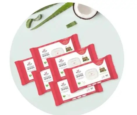 Gentle Baby Wipes With Lid - Organic Coconut Oil, Neem, Aloe Vera and Vitamin E | 98% Pure Water | Dermatologically Tested (Pack of 3) - 72 Wipes Per Pack