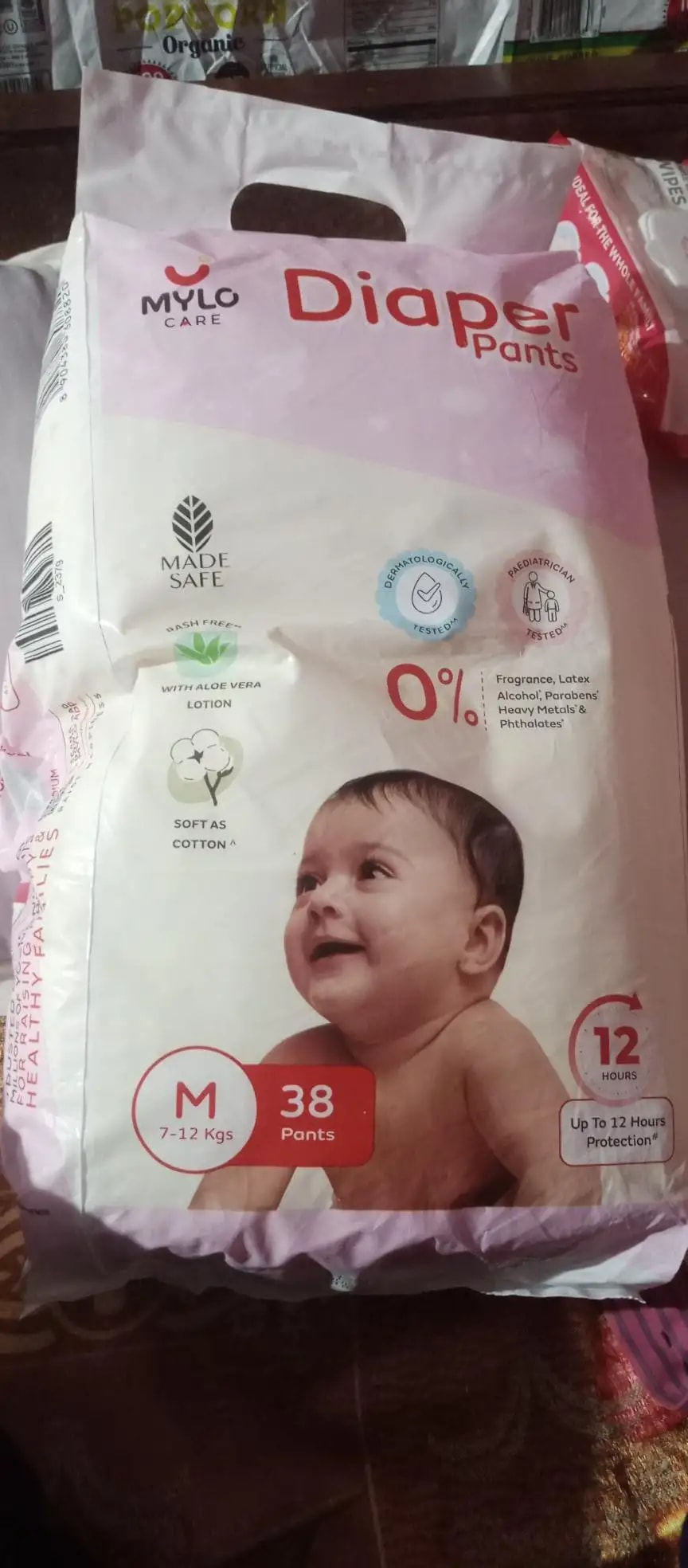Baby Diaper Pants Small (S) Size 4-8 kgs (42 count) Leak Proof | Lightweight | Rash Free | 12 Hours Protection | ADL Technology (Pack of 1)