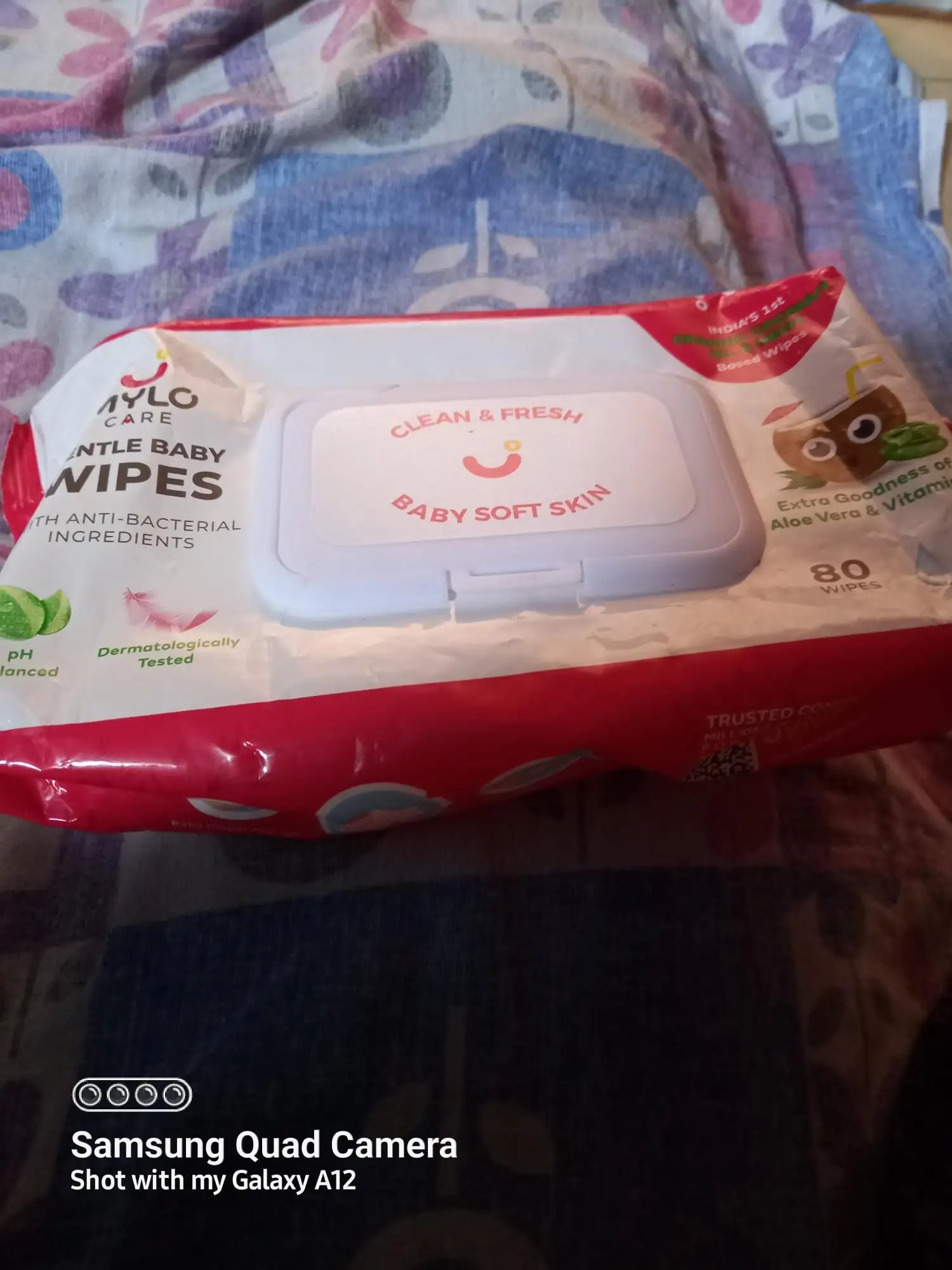 Gentle Baby Wipes With Lid - Organic Coconut Oil, Neem, Aloe Vera and Vitamin E | 98% Pure Water | Dermatologically Tested (Pack of 3) - 72 Wipes Per Pack