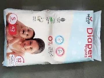 Baby Diaper Pants Small (S) Size 4-8 kgs (42 count) Leak Proof | Lightweight | Rash Free | 12 Hours Protection | ADL Technology (Pack of 1)