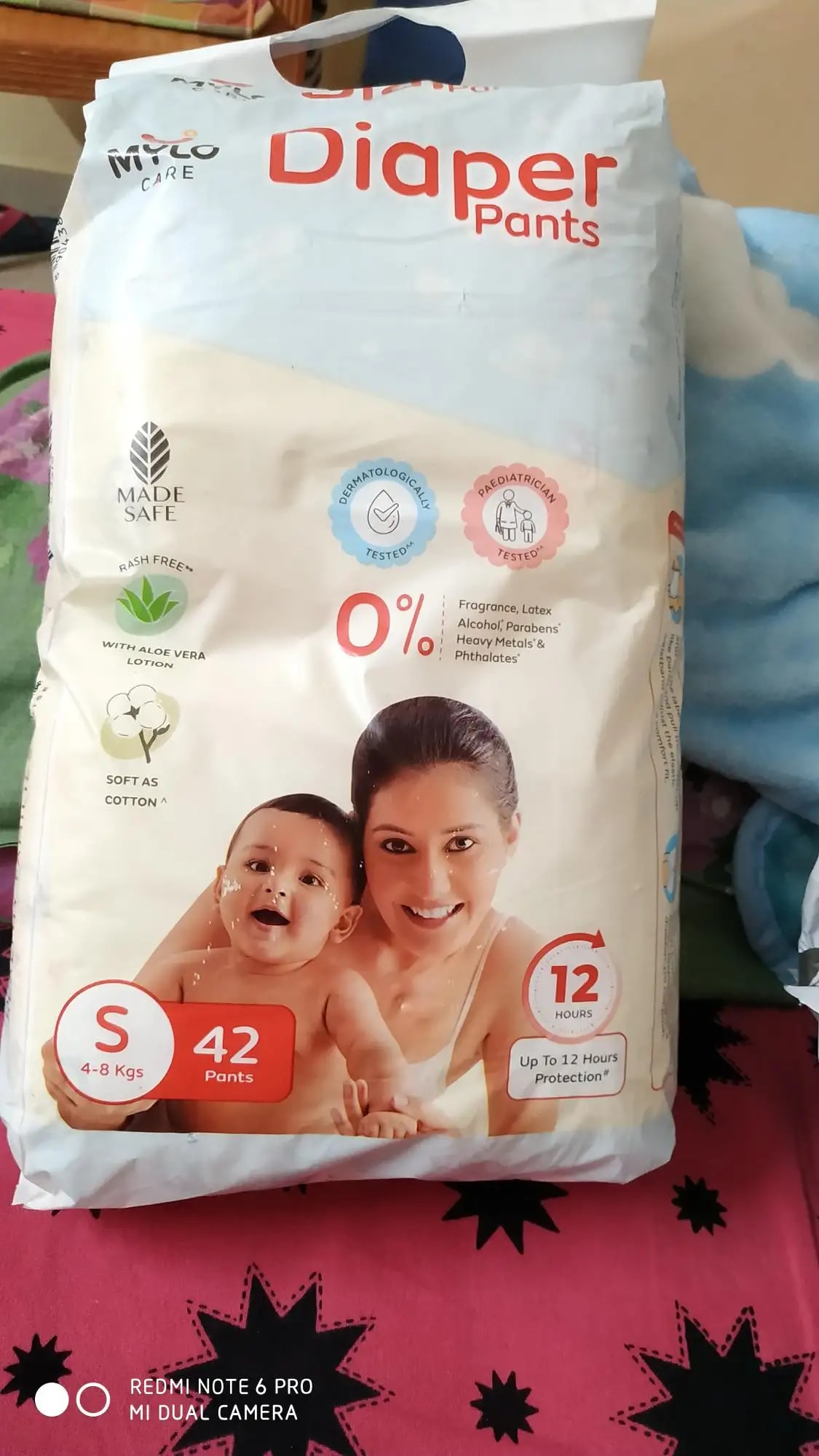 Baby Diaper Pants Small (S) Size 4-8 kgs (42 count) Leak Proof | Lightweight | Rash Free | 12 Hours Protection | ADL Technology (Pack of 1)