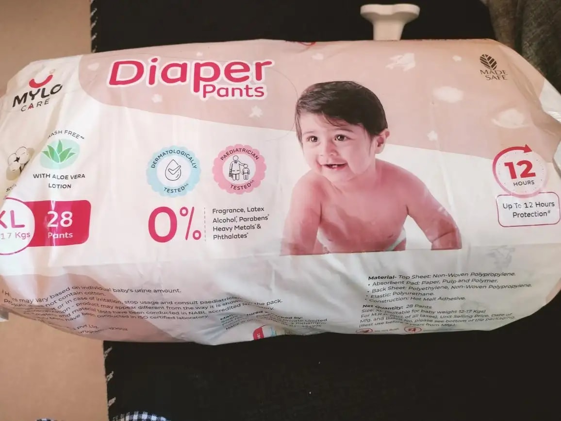 Baby Diaper Pants Small (S) Size 4-8 kgs (42 count) Leak Proof | Lightweight | Rash Free | 12 Hours Protection | ADL Technology (Pack of 1)