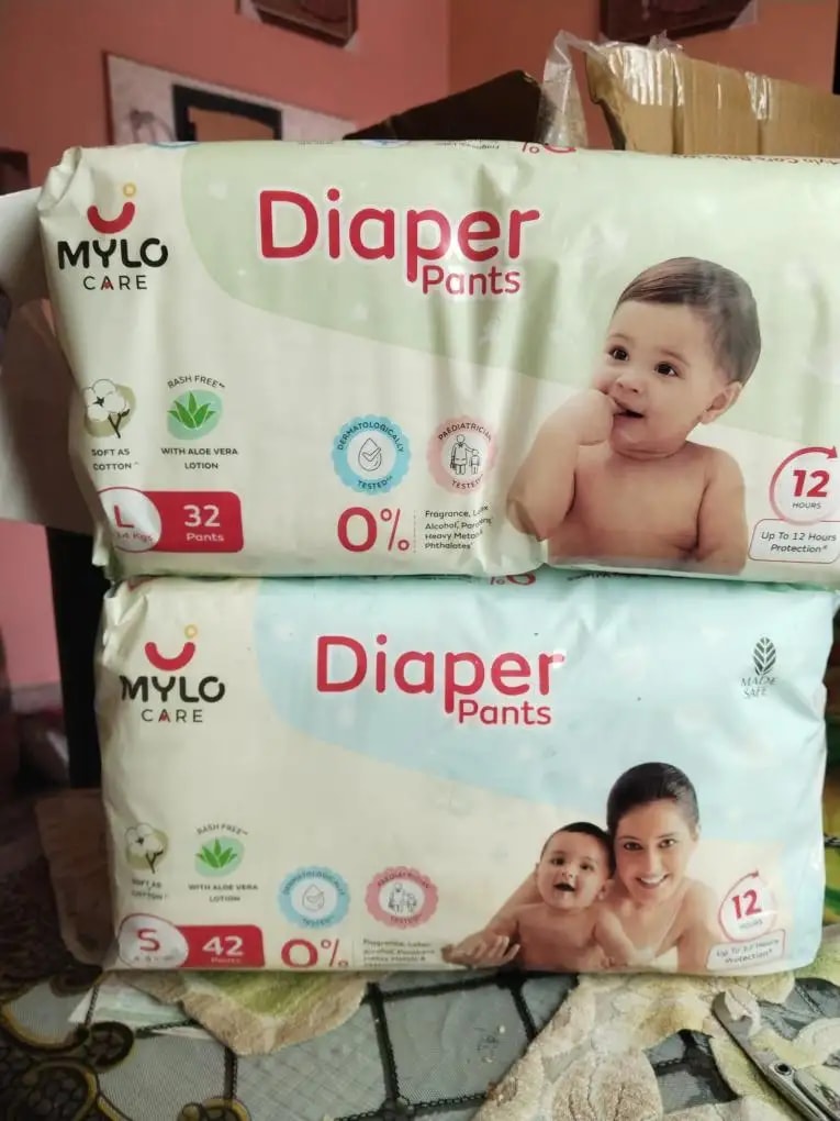 Baby Diaper Pants Small (S) Size 4-8 kgs (42 count) Leak Proof | Lightweight | Rash Free | 12 Hours Protection | ADL Technology (Pack of 1)