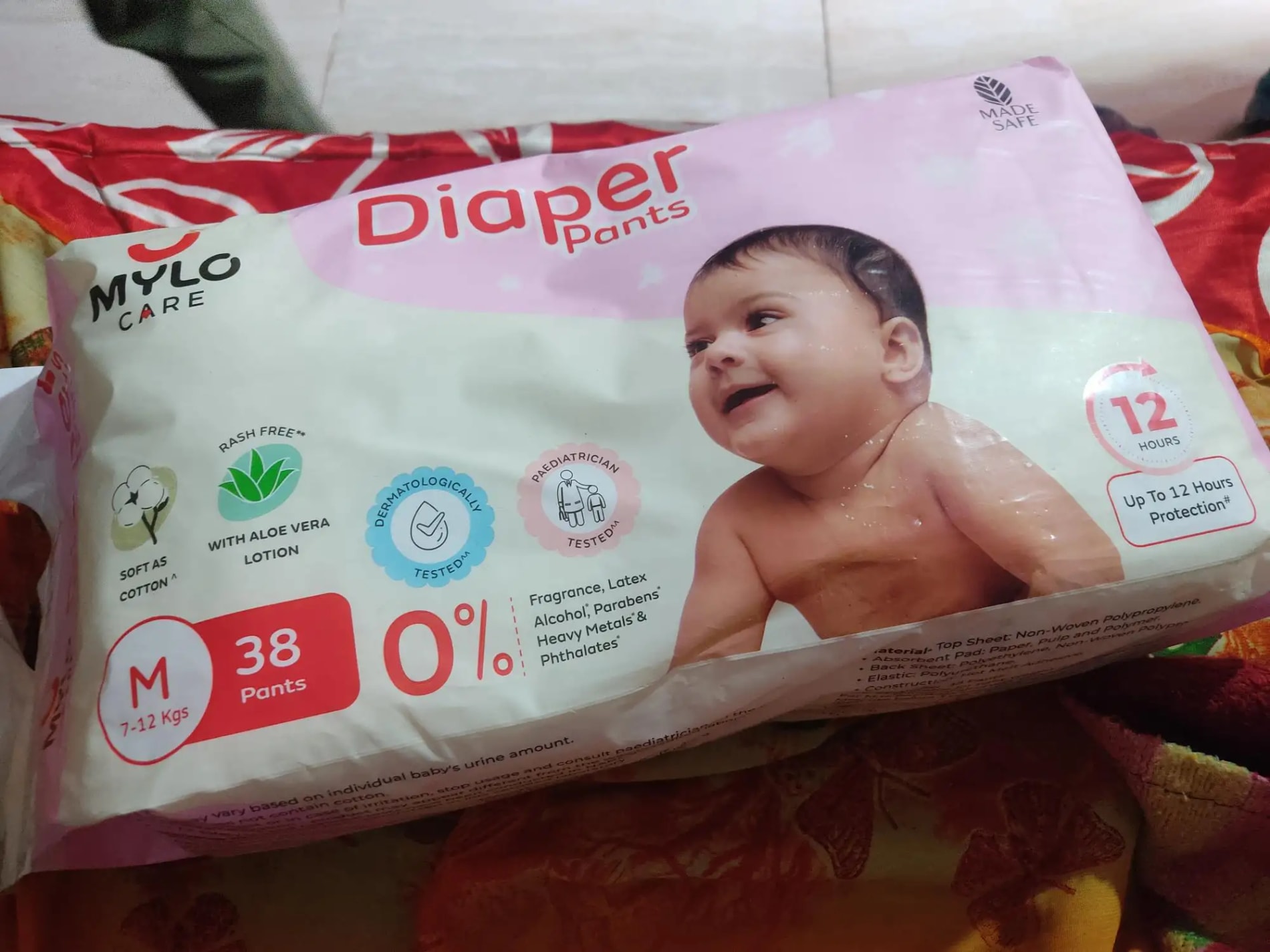 Baby Diaper Pants Small (S) Size 4-8 kgs (42 count) Leak Proof | Lightweight | Rash Free | 12 Hours Protection | ADL Technology (Pack of 1)