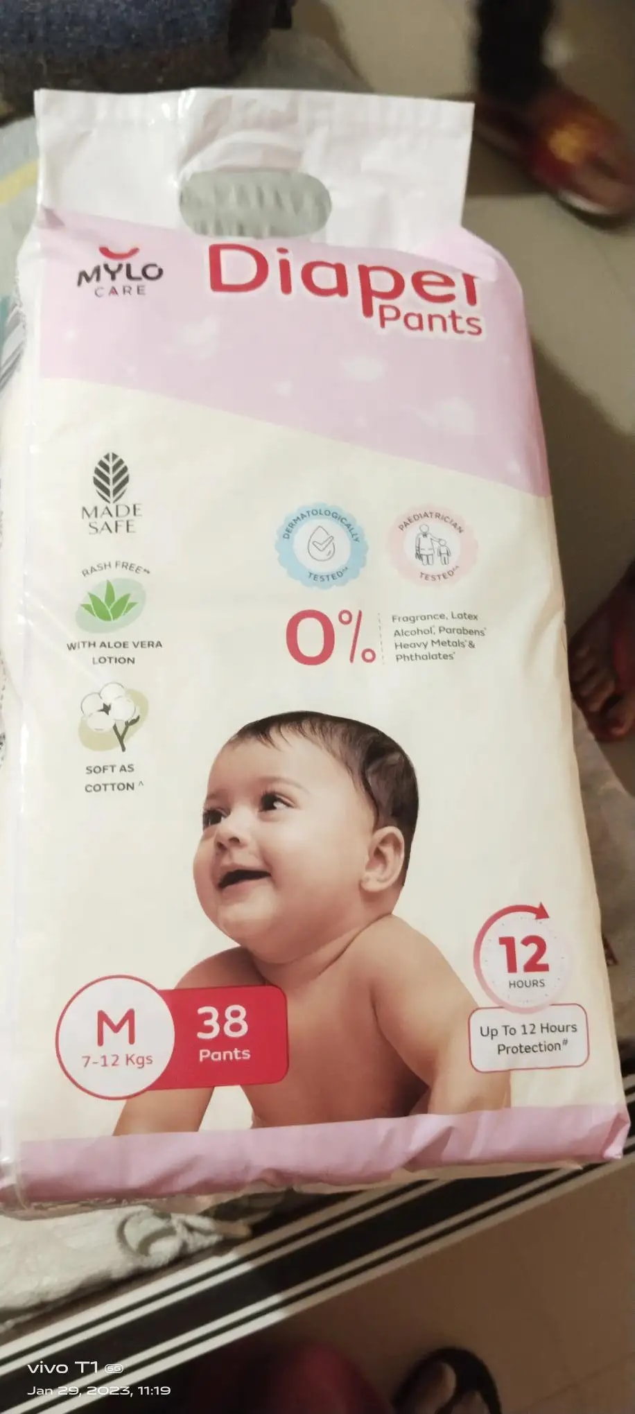 Baby Diaper Pants Small (S) Size 4-8 kgs (42 count) Leak Proof | Lightweight | Rash Free | 12 Hours Protection | ADL Technology (Pack of 1)