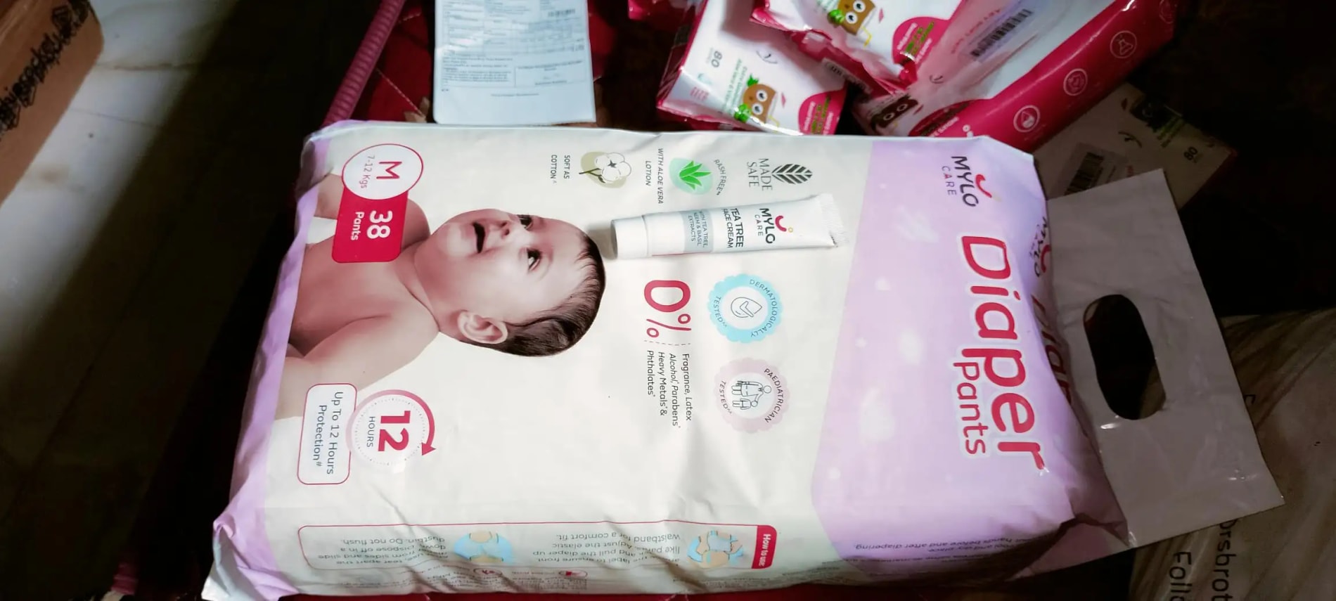 Baby Diaper Pants Small (S) Size 4-8 kgs (42 count) Leak Proof | Lightweight | Rash Free | 12 Hours Protection | ADL Technology (Pack of 1)