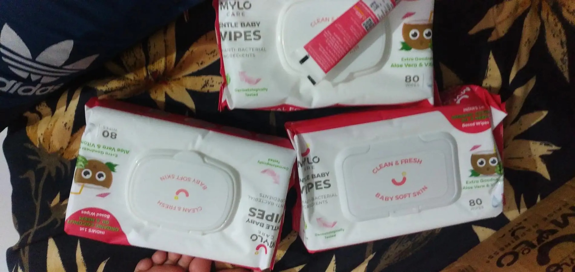 Gentle Baby Wipes With Lid - Organic Coconut Oil, Neem, Aloe Vera and Vitamin E | 98% Pure Water | Dermatologically Tested (Pack of 3) - 72 Wipes Per Pack