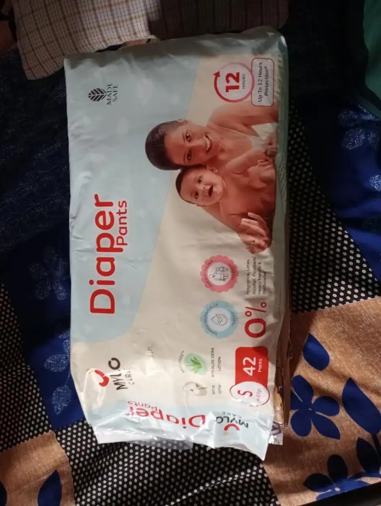 Baby Diaper Pants Small (S) Size 4-8 kgs (42 count) Leak Proof | Lightweight | Rash Free | 12 Hours Protection | ADL Technology (Pack of 1)