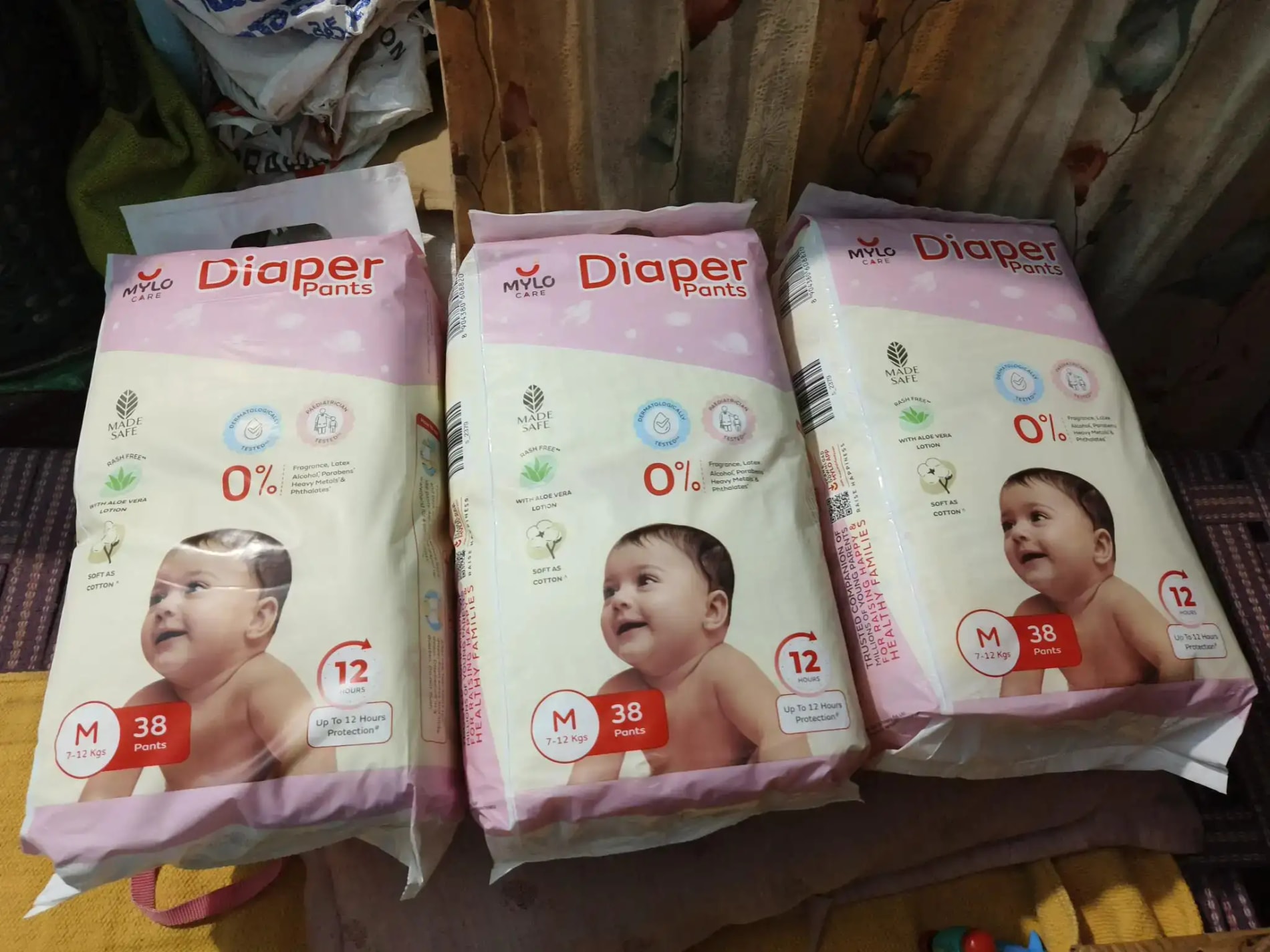 Baby Diaper Pants Small (S) Size 4-8 kgs (42 count) Leak Proof | Lightweight | Rash Free | 12 Hours Protection | ADL Technology (Pack of 1)