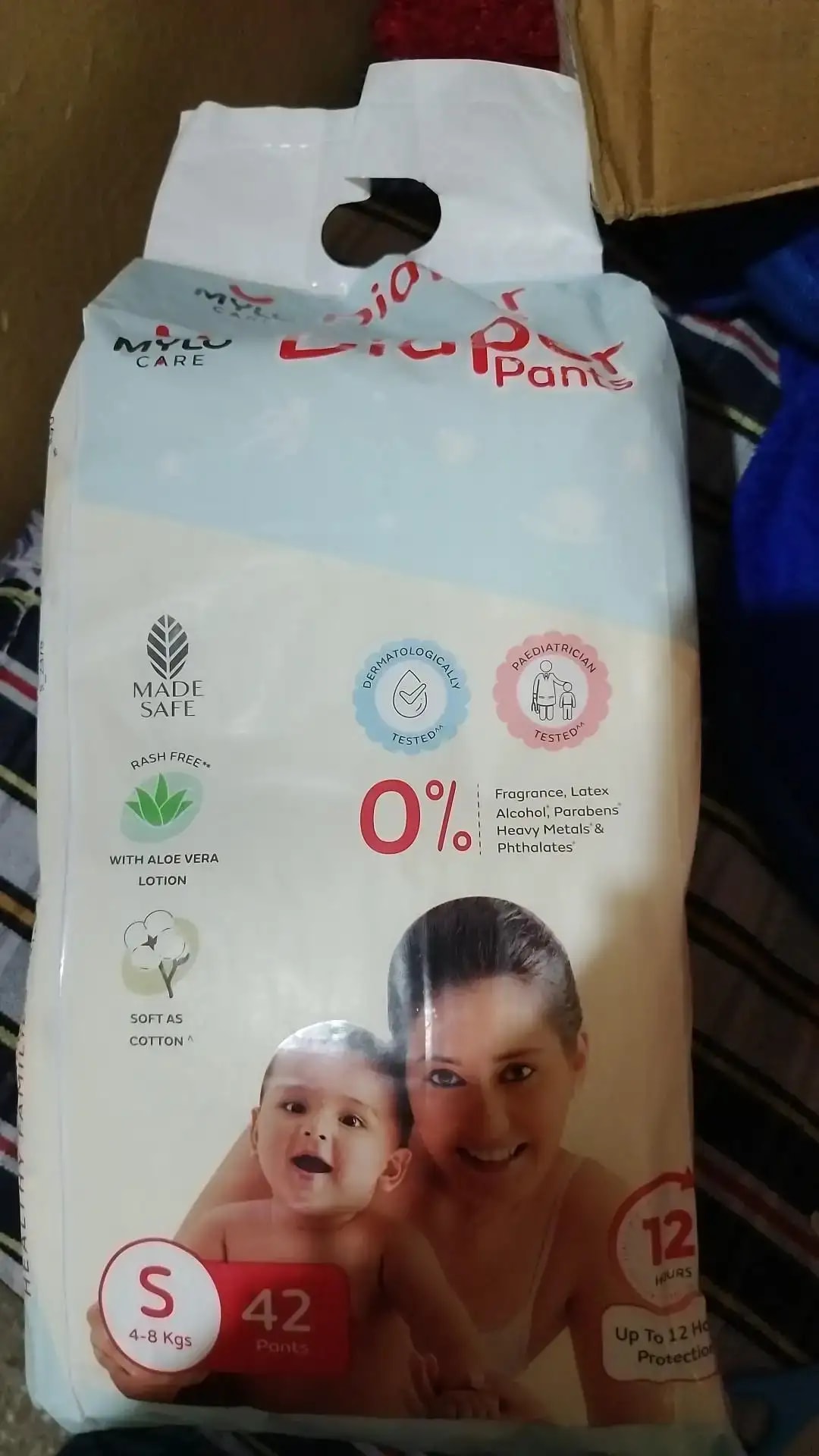 Baby Diaper Pants Small (S) Size 4-8 kgs (42 count) Leak Proof | Lightweight | Rash Free | 12 Hours Protection | ADL Technology (Pack of 1)