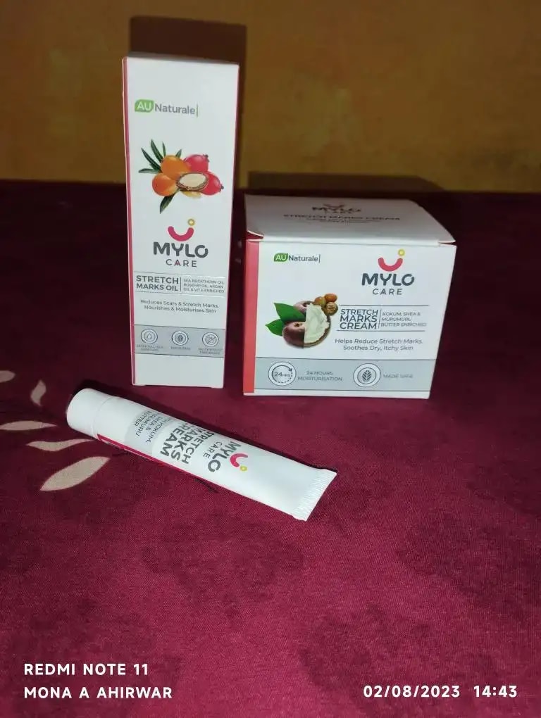 Stretch Marks Kit - Removes Scars | Made with Natural Ingredients | Tightens Skin - (Stretch Mark Oil - 100 ml, Stretch Marks Cream - 100ml)