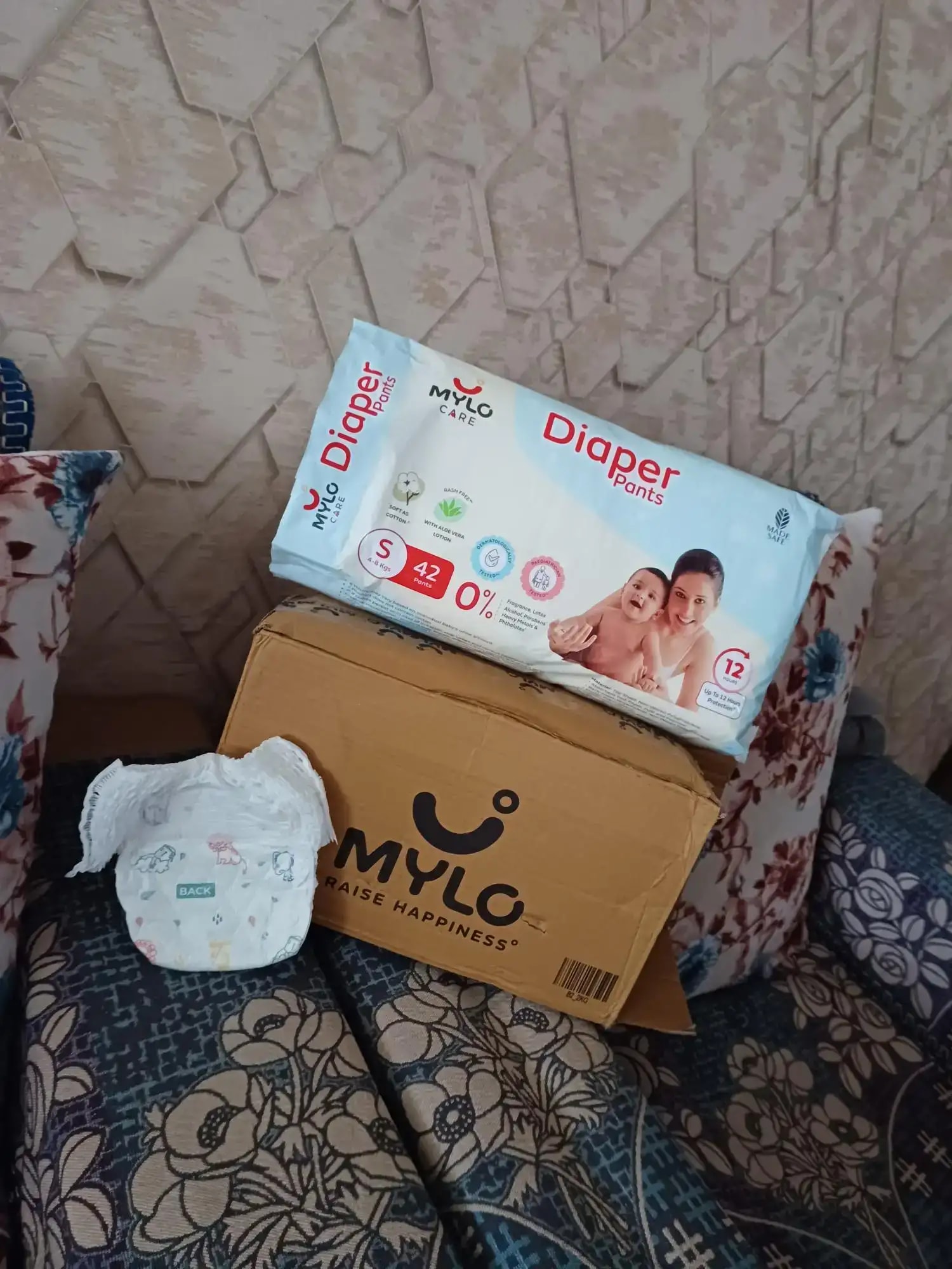 Baby Diaper Pants Small (S) Size 4-8 kgs (42 count) Leak Proof | Lightweight | Rash Free | 12 Hours Protection | ADL Technology (Pack of 1)