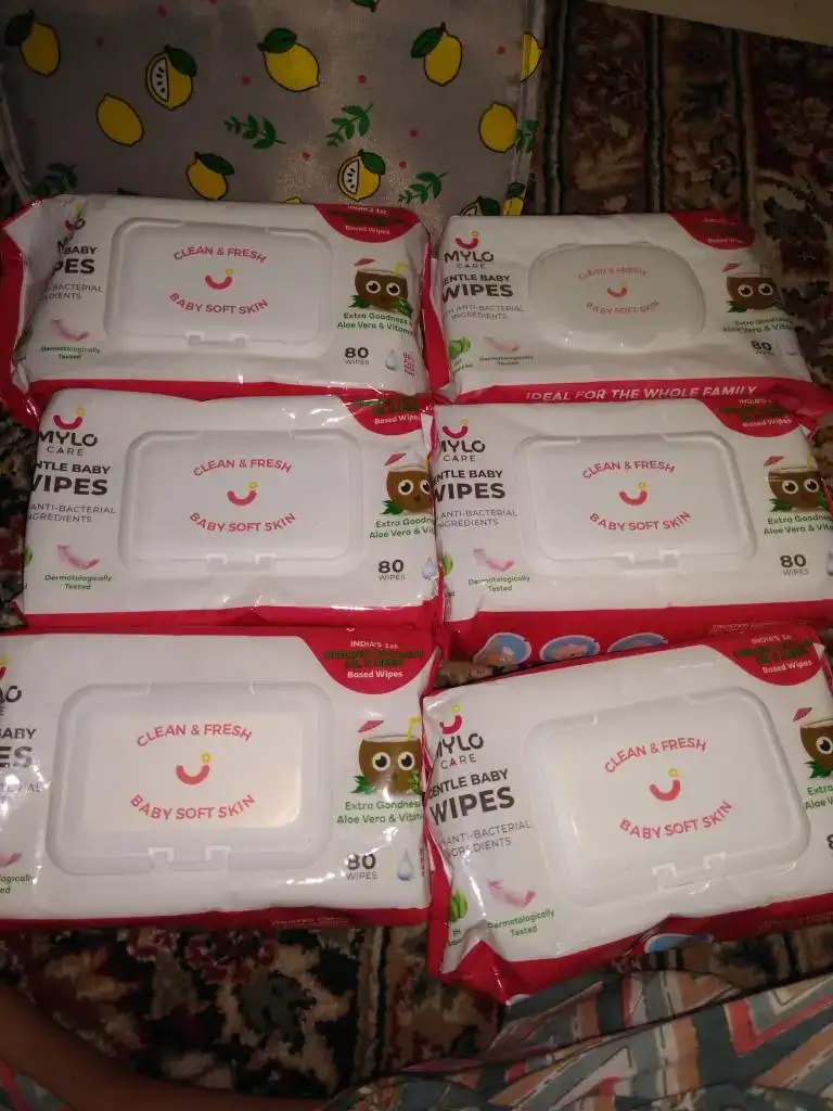 Gentle Baby Wipes With Lid - Organic Coconut Oil, Neem, Aloe Vera and Vitamin E | 98% Pure Water | Dermatologically Tested (Pack of 3) - 72 Wipes Per Pack