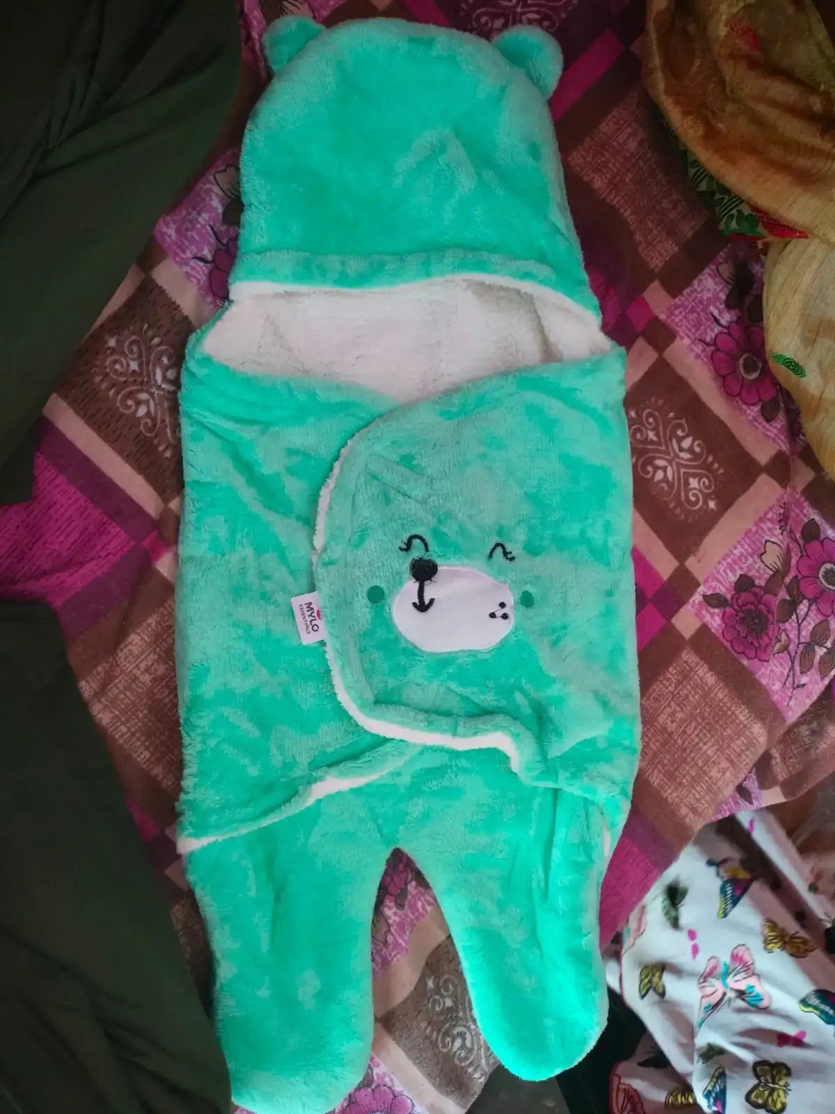 Baby Wrapper for New Born | Baby Swaddling Wrapper | 4-in-1 All Season AC Blanket cum Sleeping Bag for Baby 0-6 Months - Light Pink & Mint Green