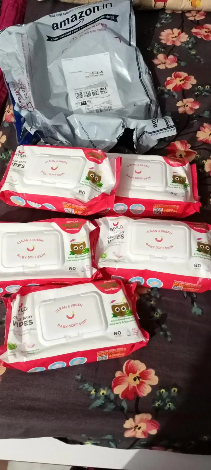 Gentle Baby Wipes With Lid - Organic Coconut Oil, Neem, Aloe Vera and Vitamin E | 98% Pure Water | Dermatologically Tested (Pack of 3) - 72 Wipes Per Pack