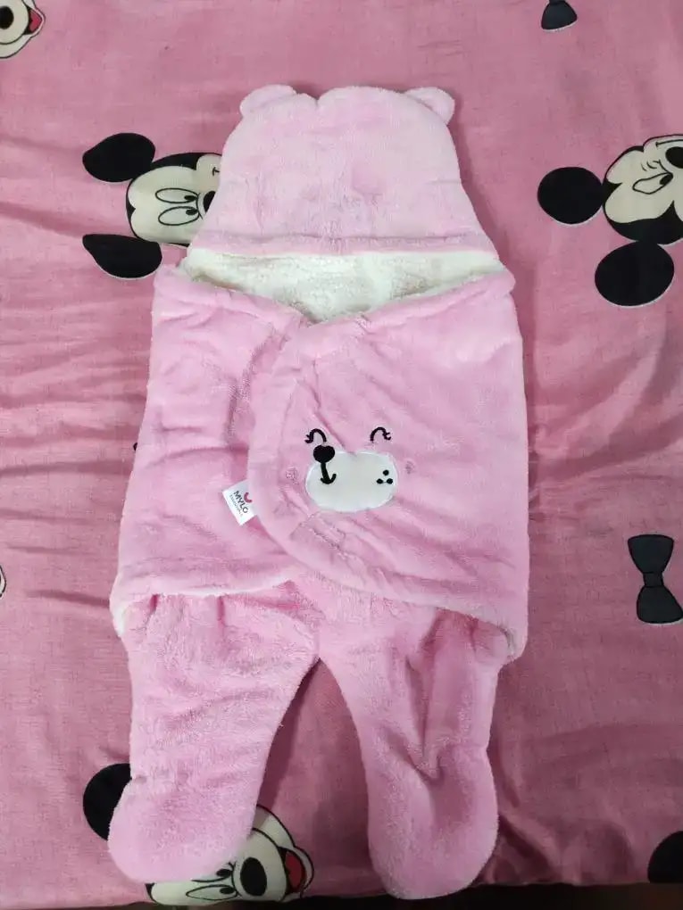 Baby Wrapper for New Born | Baby Swaddling Wrapper | 4-in-1 All Season AC Blanket cum Sleeping Bag for Baby 0-6 Months - Light Pink & Mint Green