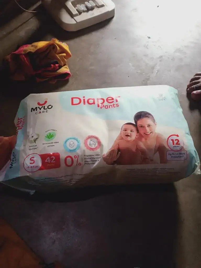 Baby Diaper Pants Small (S) Size 4-8 kgs (42 count) Leak Proof | Lightweight | Rash Free | 12 Hours Protection | ADL Technology (Pack of 1)