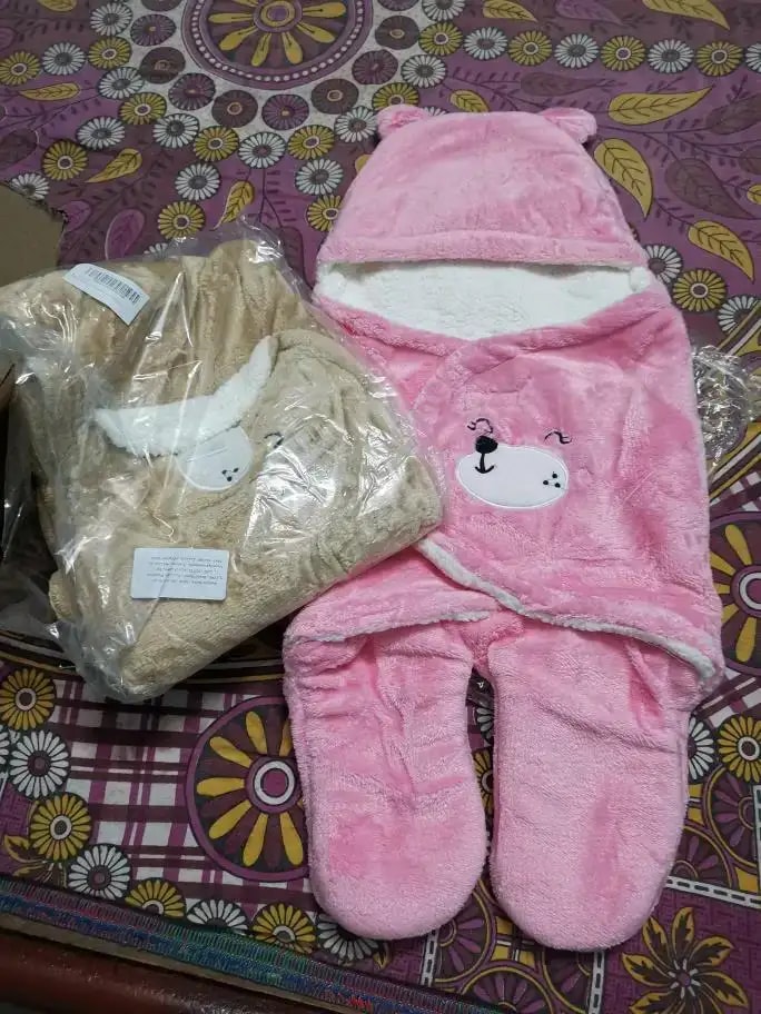 Baby Wrapper for New Born | Baby Swaddling Wrapper | 4-in-1 All Season AC Blanket cum Sleeping Bag for Baby 0-6 Months - Light Pink & Mint Green