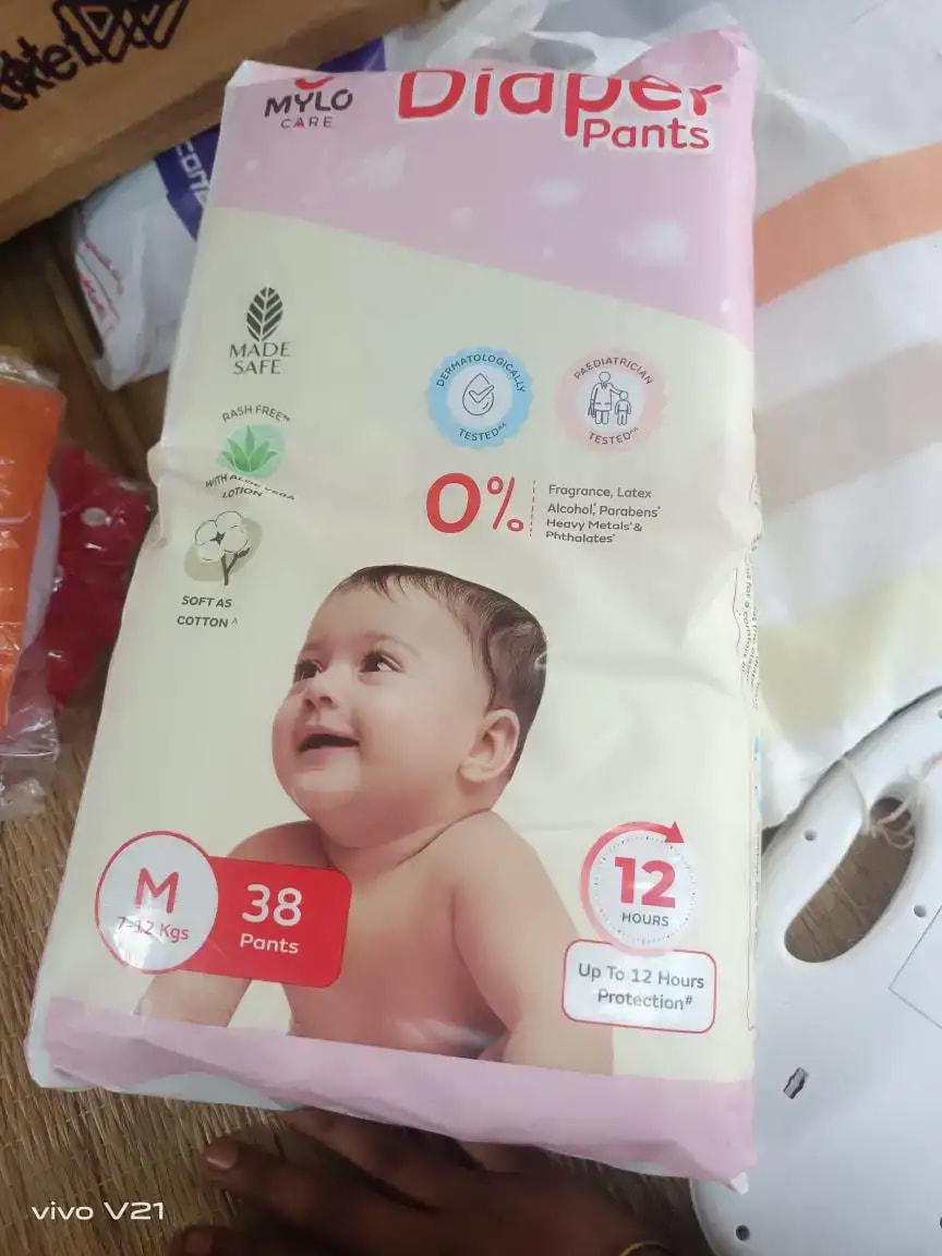 Baby Diaper Pants Small (S) Size 4-8 kgs (42 count) Leak Proof | Lightweight | Rash Free | 12 Hours Protection | ADL Technology (Pack of 1)