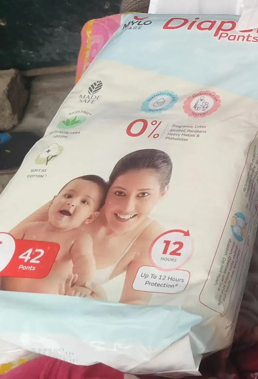 Baby Diaper Pants Small (S) Size 4-8 kgs (42 count) Leak Proof | Lightweight | Rash Free | 12 Hours Protection | ADL Technology (Pack of 1)