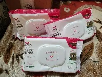 Gentle Baby Wipes With Lid - Organic Coconut Oil, Neem, Aloe Vera and Vitamin E | 98% Pure Water | Dermatologically Tested (Pack of 3) - 72 Wipes Per Pack