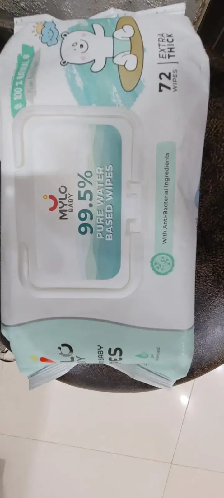 Gentle Baby Wipes With Lid - Organic Coconut Oil, Neem, Aloe Vera and Vitamin E | 98% Pure Water | Dermatologically Tested (Pack of 3) - 72 Wipes Per Pack