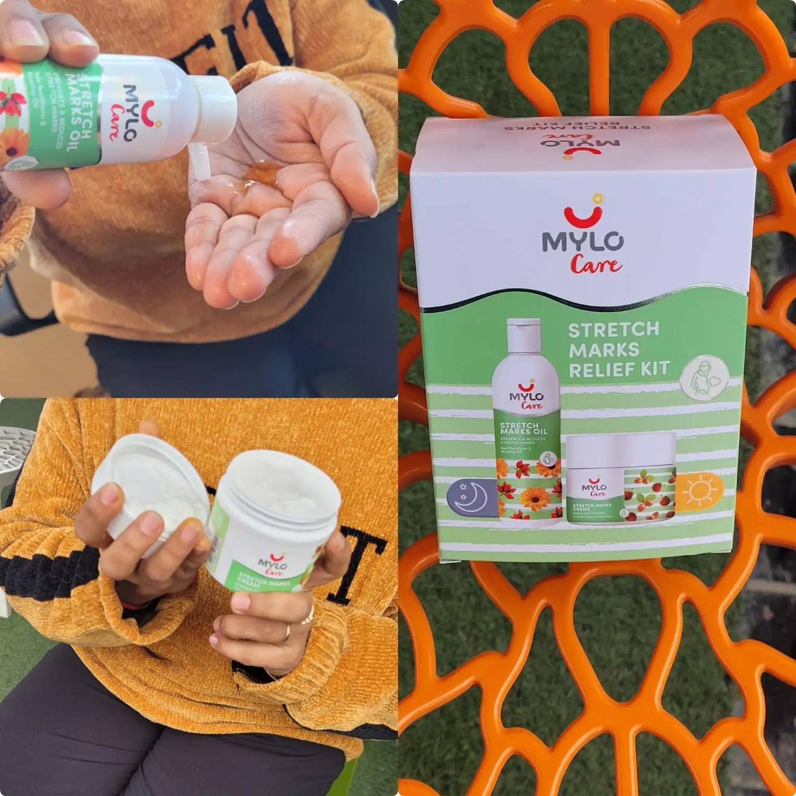 Stretch Marks Kit - Removes Scars | Made with Natural Ingredients | Tightens Skin - (Stretch Mark Oil - 100 ml, Stretch Marks Cream - 100ml)