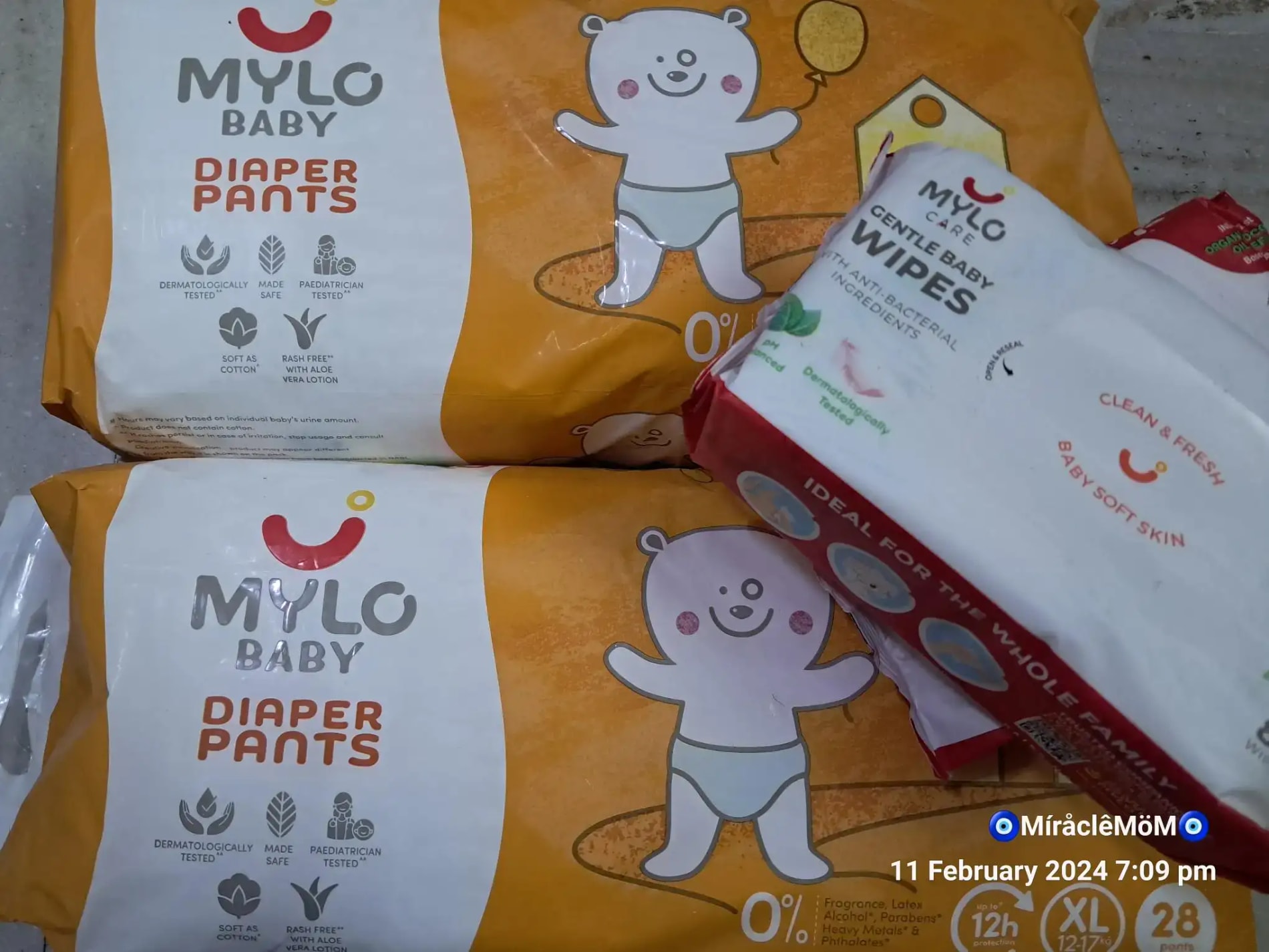 Super Saver Combo - Baby Diaper Pants Medium (M) 7-8 kgs - (76 count) Leak Proof + Extra Virgin Coconut Oil (200ml)