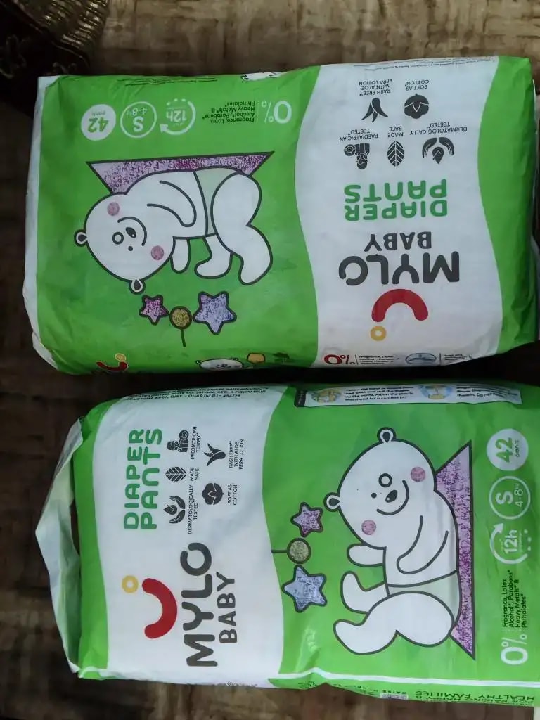 Baby Diaper Pants Small (S) Size 4-8 kgs (42 count) Leak Proof | Lightweight | Rash Free | 12 Hours Protection | ADL Technology (Pack of 1)