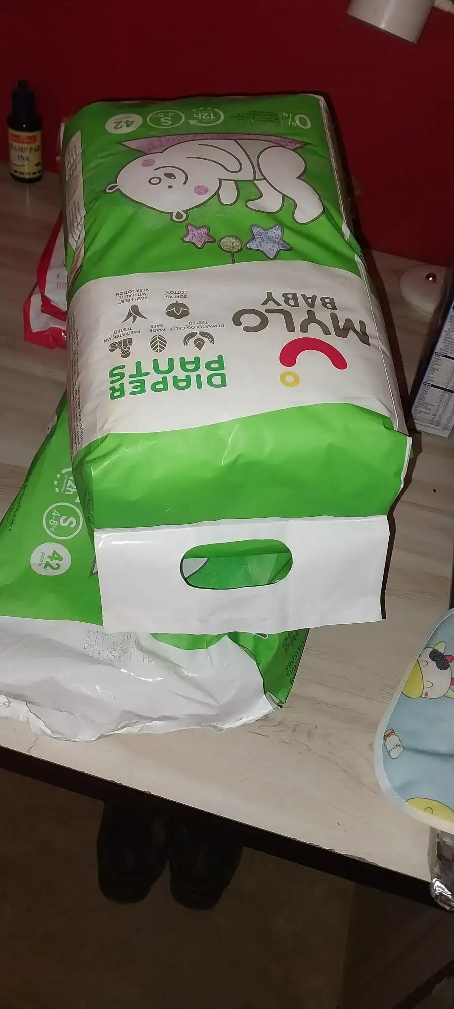 Super Saver Combo - Baby Diaper Pants Medium (M) 7-8 kgs - (76 count) Leak Proof + Extra Virgin Coconut Oil (200ml)