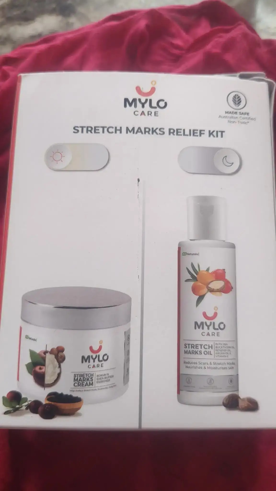 Stretch Marks Kit - Removes Scars | Made with Natural Ingredients | Tightens Skin - (Stretch Mark Oil - 100 ml, Stretch Marks Cream - 100ml)