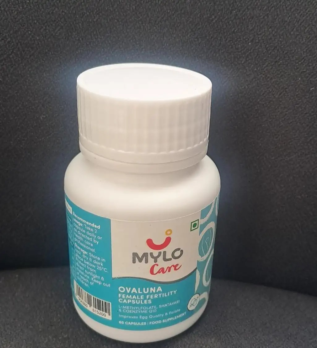 Mylo Ovaluna Conception Fertility Supplements for Women | Prenatal Vitamins | Promote Natural Conception | Improve egg quality, Hormone Balance, Cycle Consistency | Aid Ovulation | 60 Vegetarian Capsules