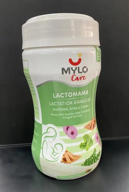Mylo LactoMama ™ | With Shatavari, Sowa & 5 herbs | Natural Supplement for Boosting Breast Milk | 100% Natural Ingredients | 300g | Pack of 2 | Elaichi