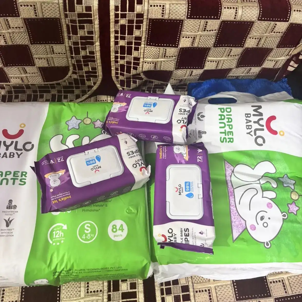 Baby Diaper Pants Small (S) Size 4-8 kgs (42 count) Leak Proof | Lightweight | Rash Free | 12 Hours Protection | ADL Technology (Pack of 1)