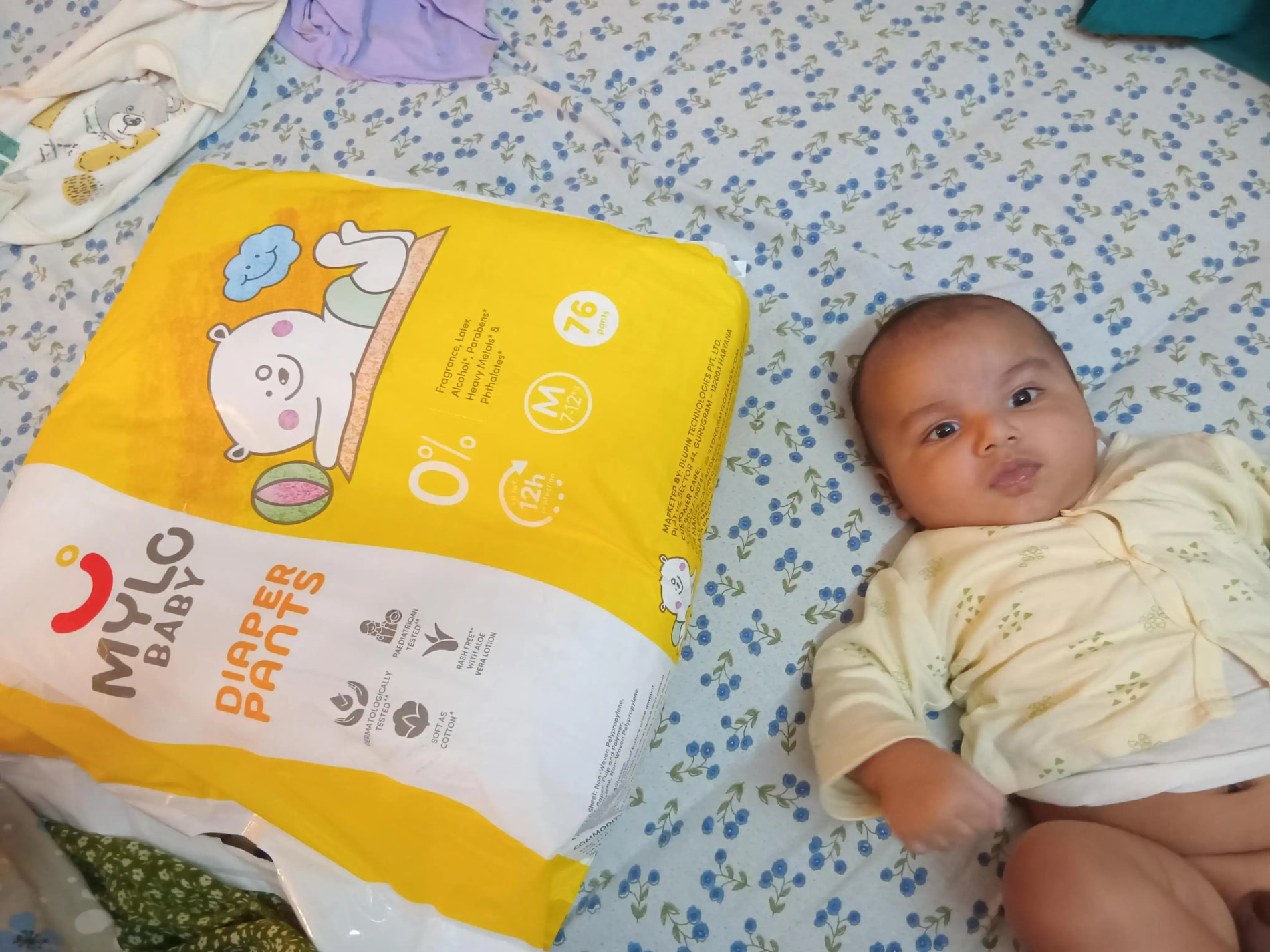 Baby Diaper Pants Small (S) Size 4-8 kgs (42 count) Leak Proof | Lightweight | Rash Free | 12 Hours Protection | ADL Technology (Pack of 1)