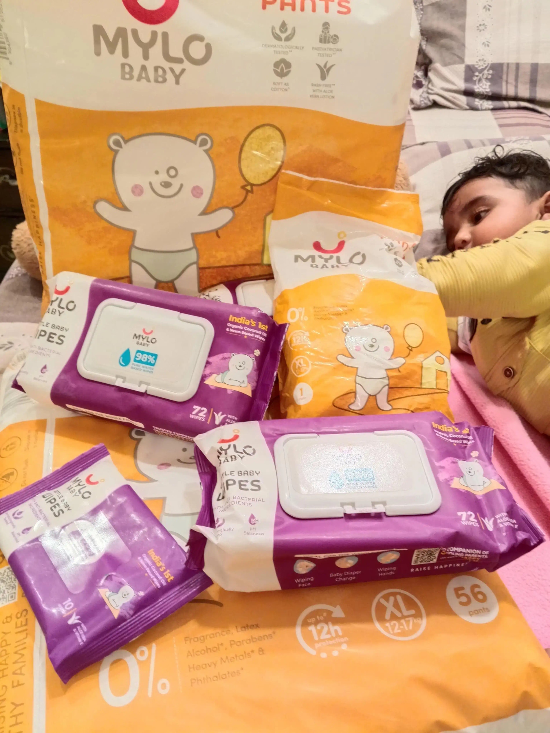 Baby Diaper Pants Small (S) Size 4-8 kgs (42 count) Leak Proof | Lightweight | Rash Free | 12 Hours Protection | ADL Technology (Pack of 1)