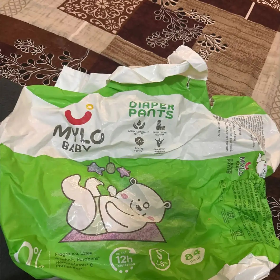 Baby Diaper Pants Small (S) Size 4-8 kgs (42 count) Leak Proof | Lightweight | Rash Free | 12 Hours Protection | ADL Technology (Pack of 1)