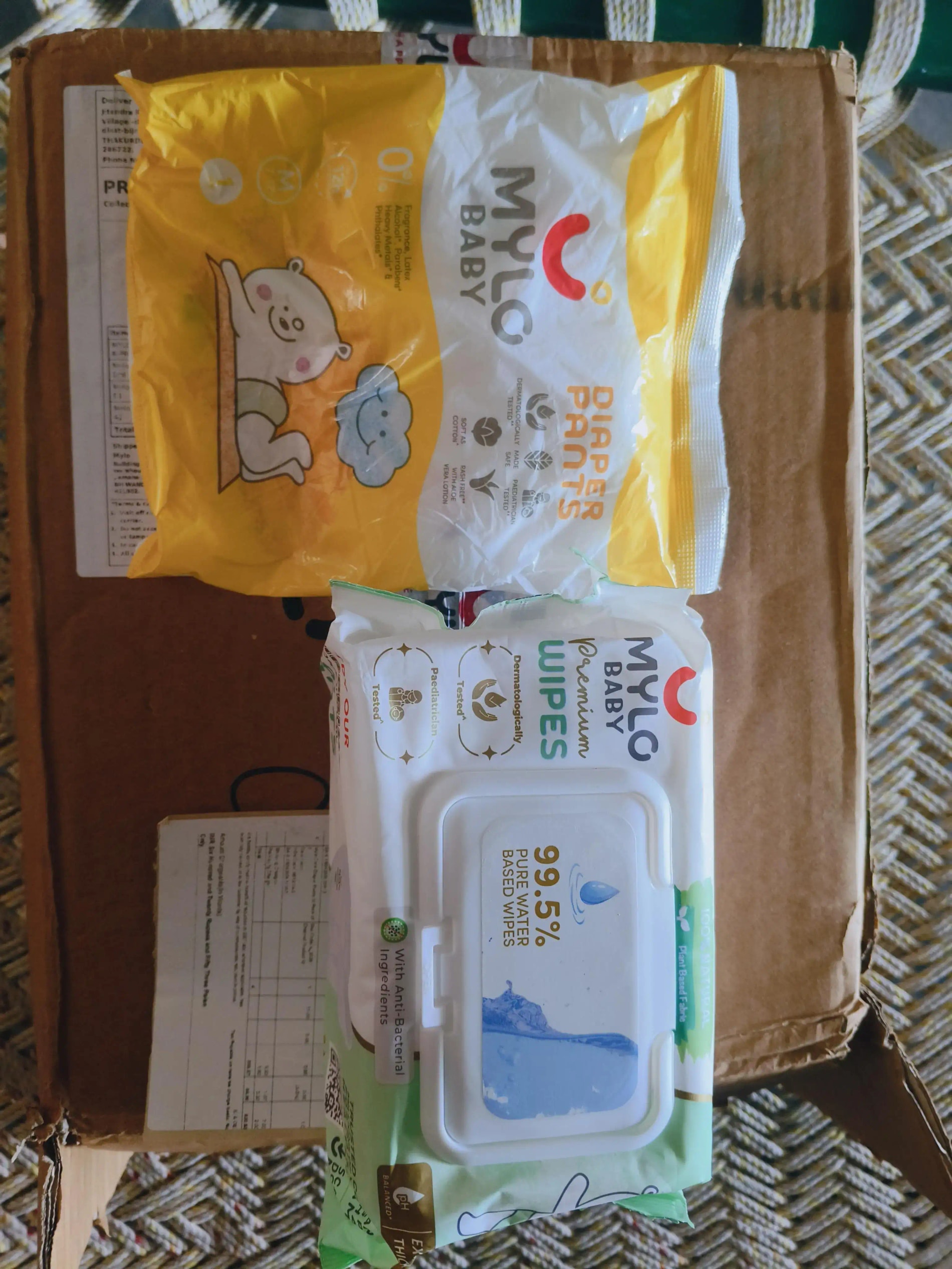 Gentle Baby Wipes With Lid - Organic Coconut Oil, Neem, Aloe Vera and Vitamin E | 98% Pure Water | Dermatologically Tested (Pack of 3) - 72 Wipes Per Pack