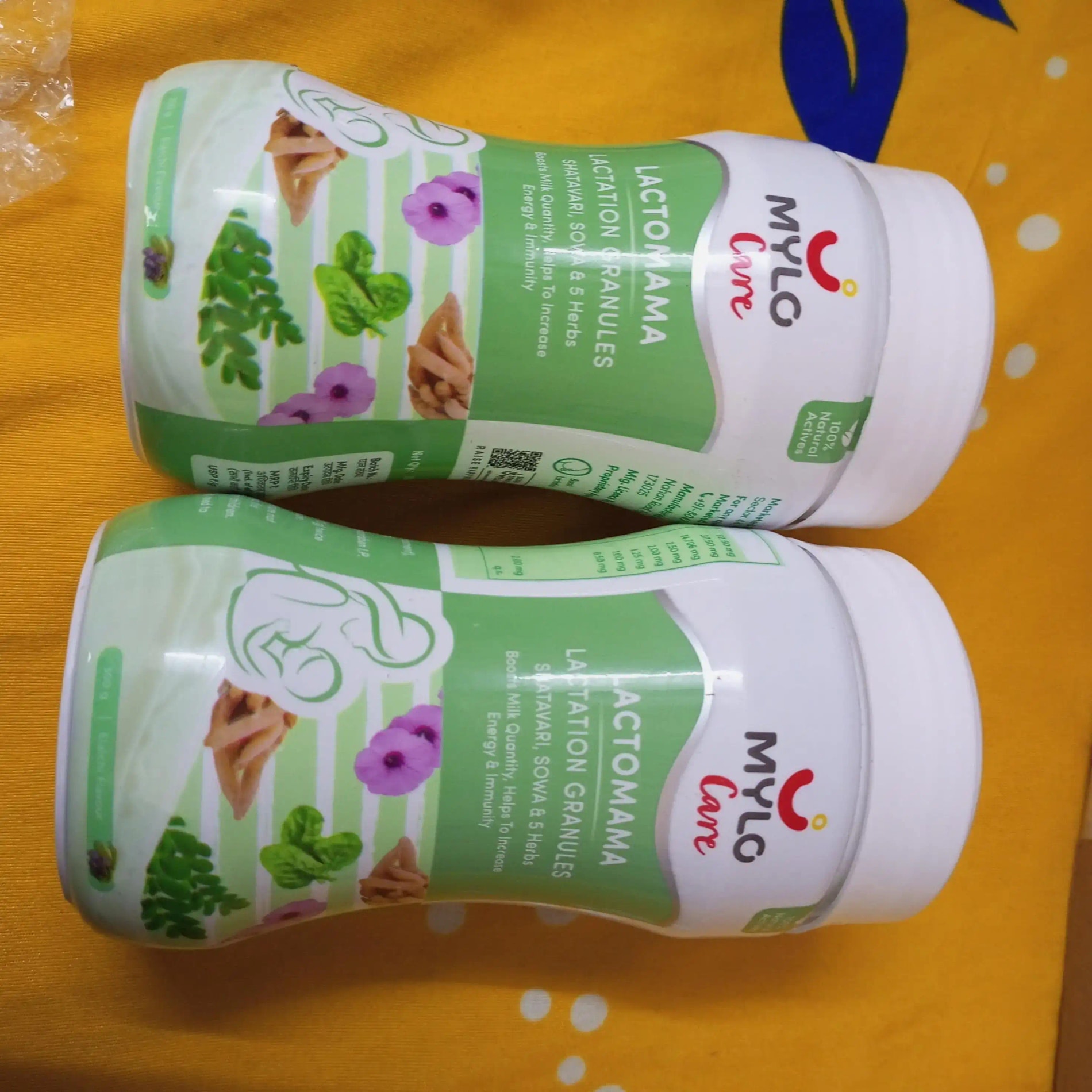 Mylo LactoMama ™ | With Shatavari, Sowa & 5 herbs | Natural Supplement for Boosting Breast Milk | 100% Natural Ingredients | 300g | Pack of 2 | Elaichi