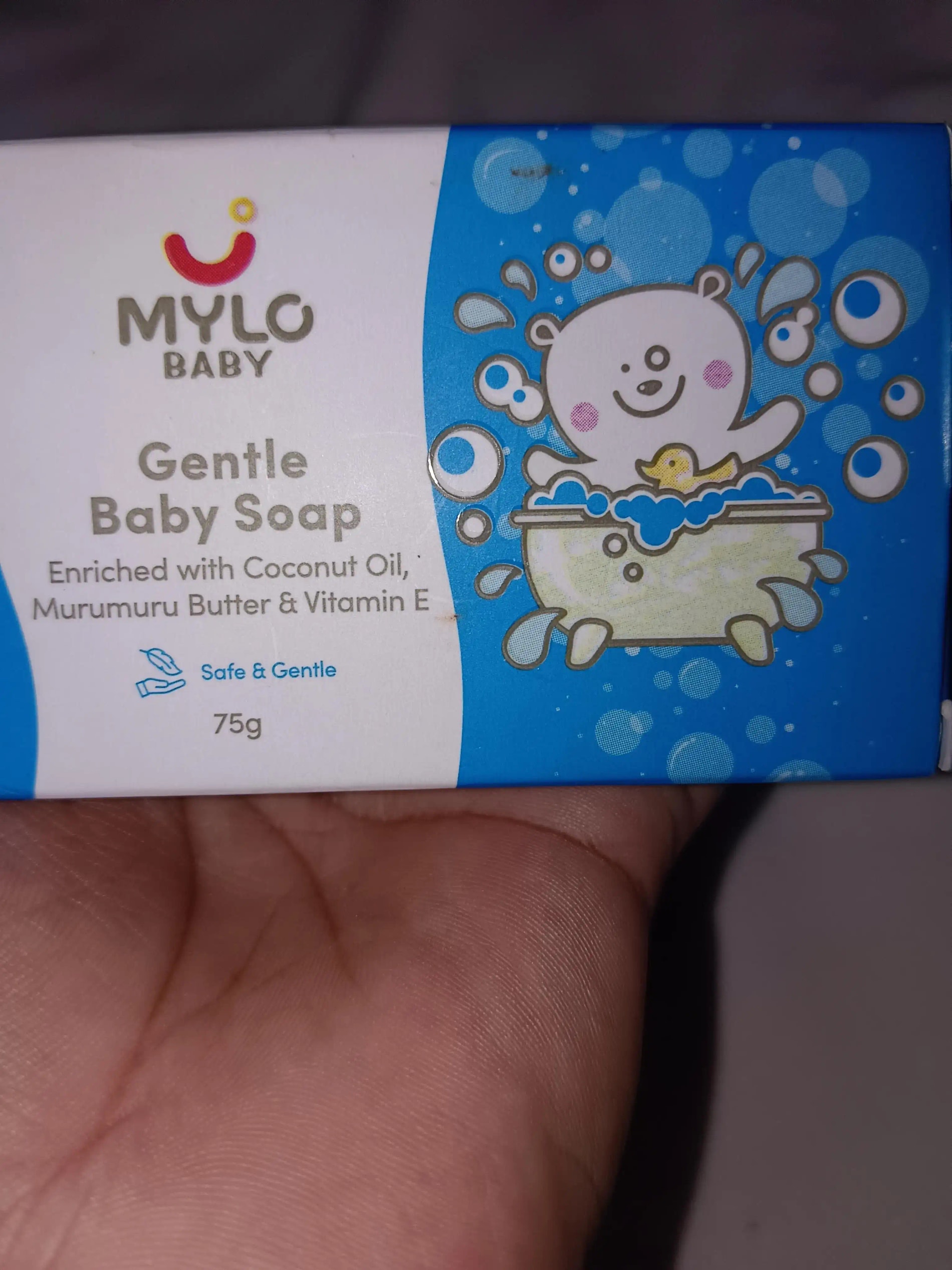 Mylo Baby Soap 75g - For 0-3 years with Vitamin E, Murumuru Butter, Jojoba Oil & Coconut Oil - Pack of 6