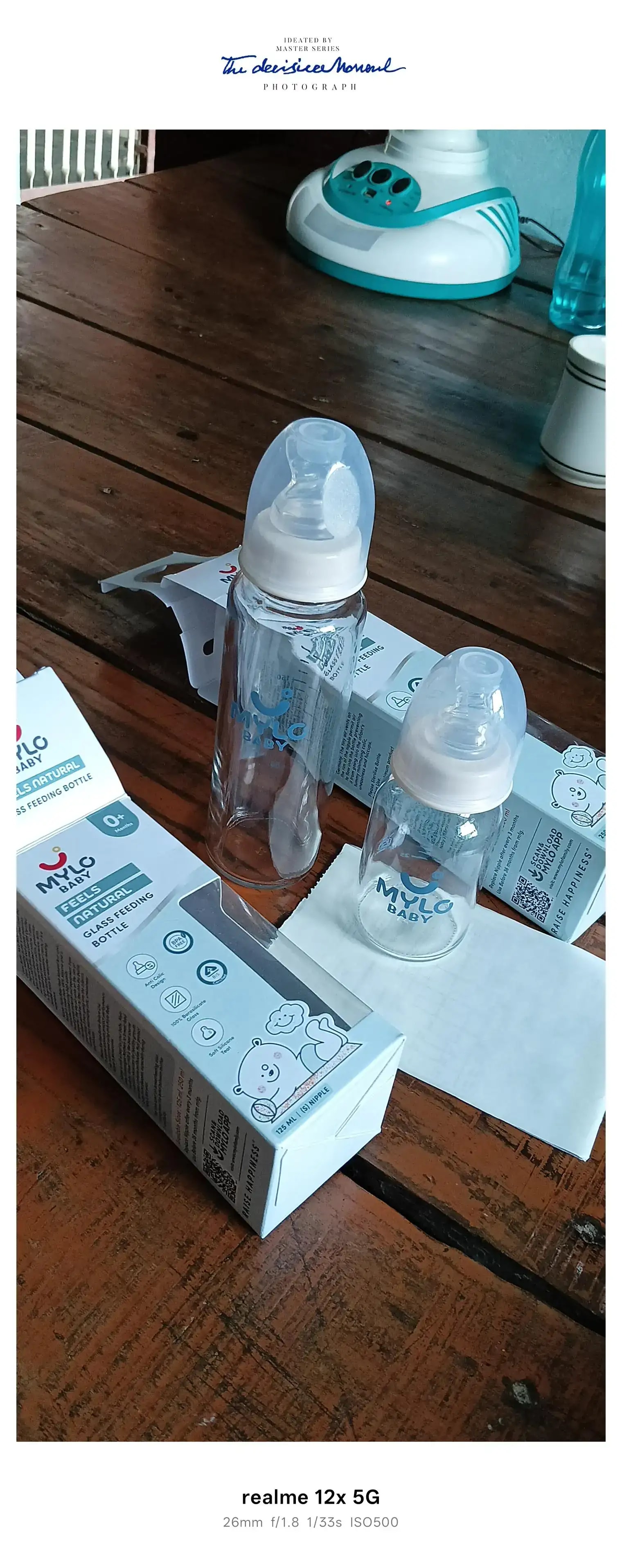 Glass Feeding Bottle | BPA Free | Anti-Colic | 100% Food Grade | Stain & Odor Free - 125 ml