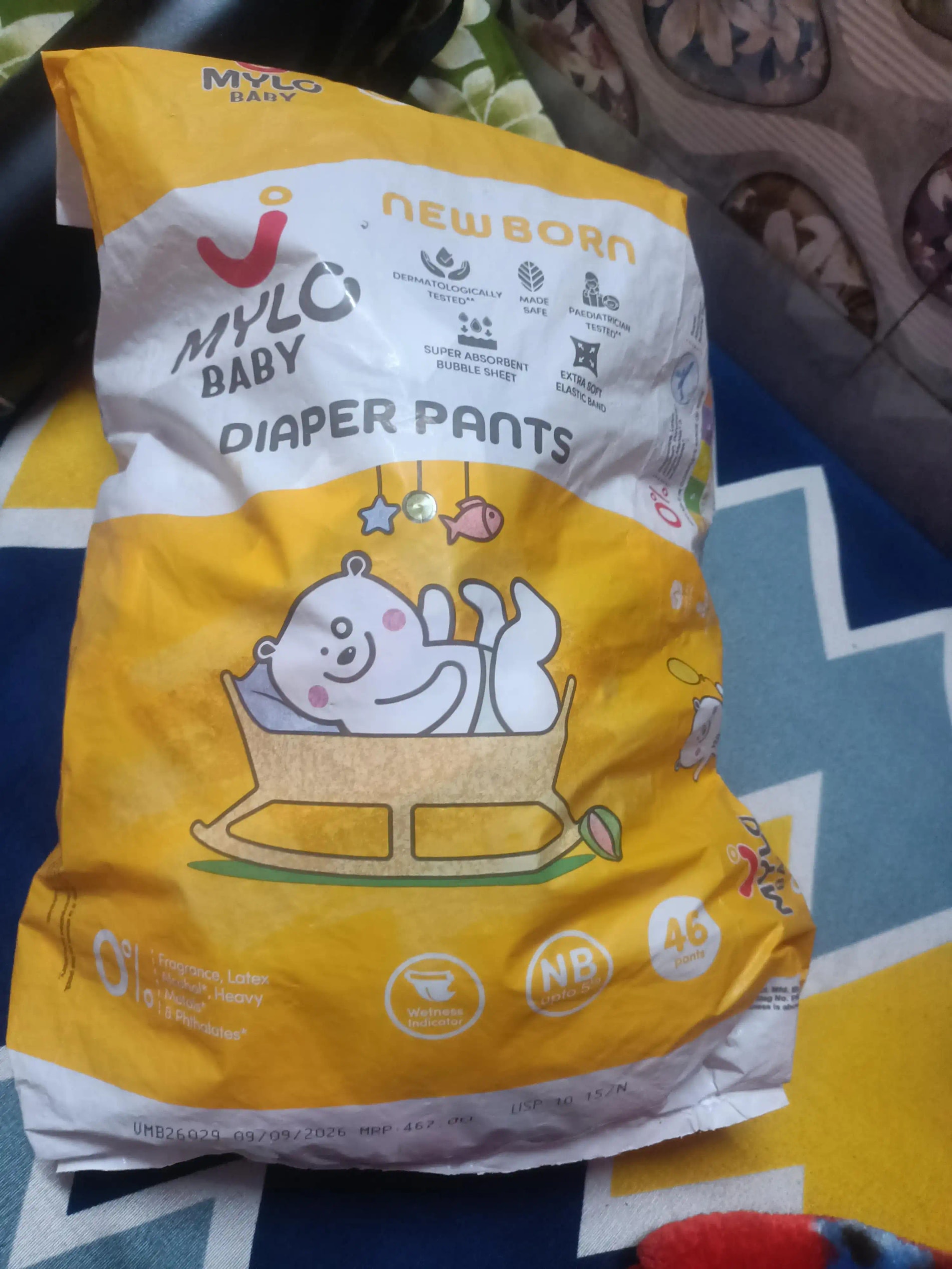Baby Diaper Pants Small (S) Size 4-8 kgs (42 count) Leak Proof | Lightweight | Rash Free | 12 Hours Protection | ADL Technology (Pack of 1)