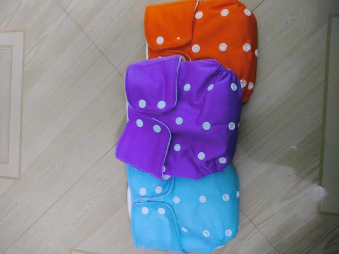 Adjustable Washable & Reusable Cloth Diaper With Dry Feel, Absorbent Insert Pad (3M-3Y) | Oeko-Tex Certified | Prevents Rashes - Assorted Colors - Pack of 4