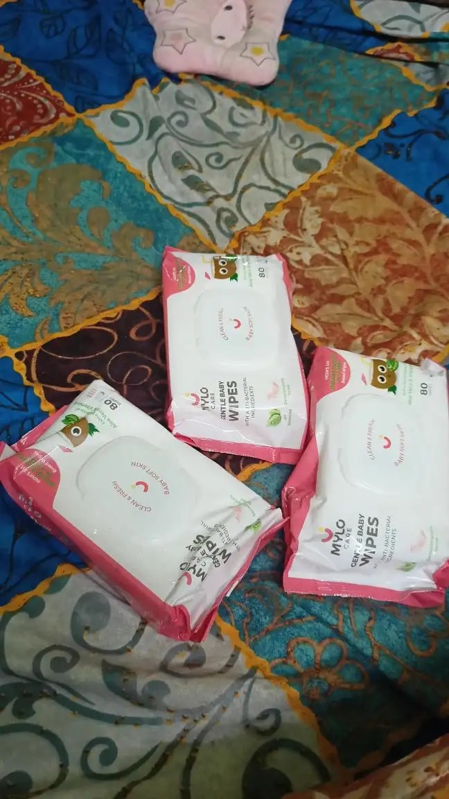 Gentle Baby Wipes With Lid - Organic Coconut Oil, Neem, Aloe Vera and Vitamin E | 98% Pure Water | Dermatologically Tested (Pack of 3) - 72 Wipes Per Pack