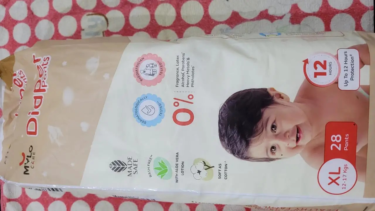 Baby Diaper Pants Small (S) Size 4-8 kgs (42 count) Leak Proof | Lightweight | Rash Free | 12 Hours Protection | ADL Technology (Pack of 1)