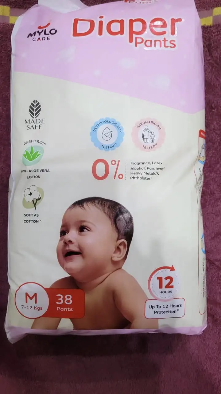 Baby Diaper Pants Small (S) Size 4-8 kgs (42 count) Leak Proof | Lightweight | Rash Free | 12 Hours Protection | ADL Technology (Pack of 1)